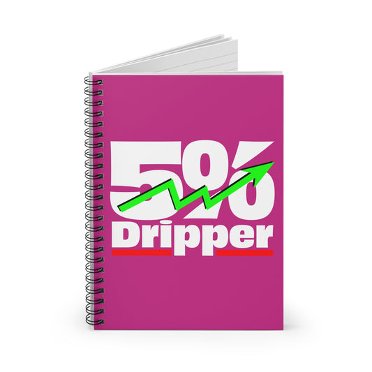 5% Dripper Spiral Notebook — Motivational Trading Notebook