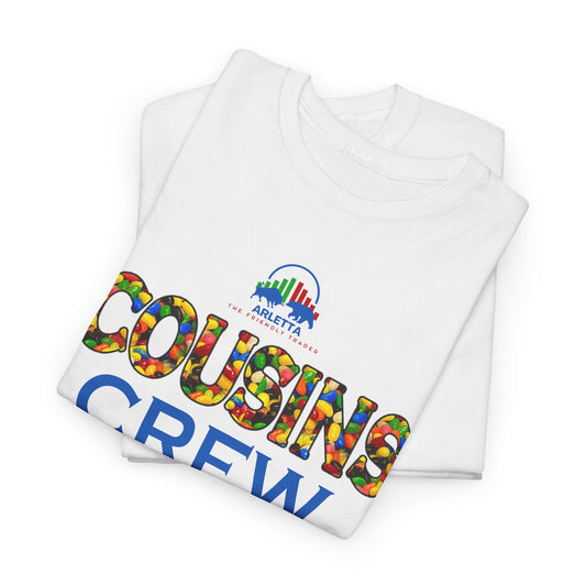 Cousins Crew Exclusive Unisex Heavy Cotton Tee – Learn to Trade with Arletta the Friendly Trader