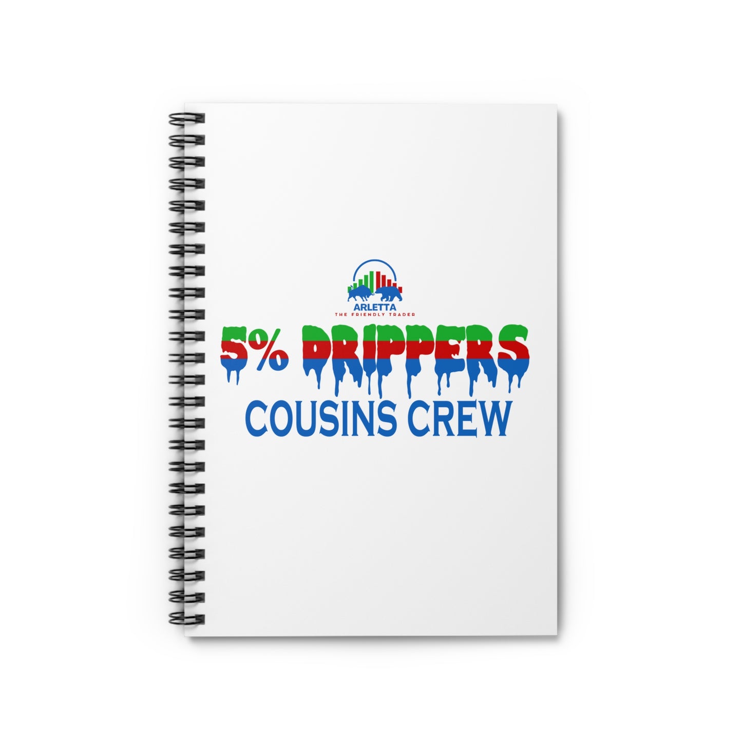 5% Drippers Cousins Crew Spiral Notebook