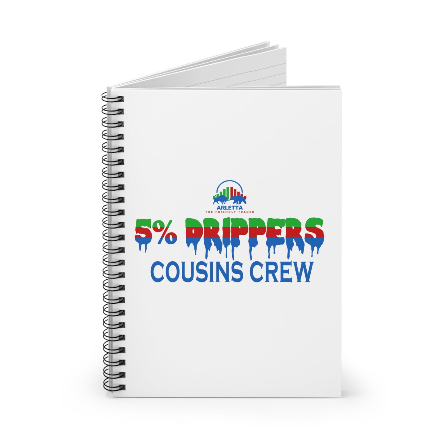 5% Drippers Cousins Crew Spiral Notebook
